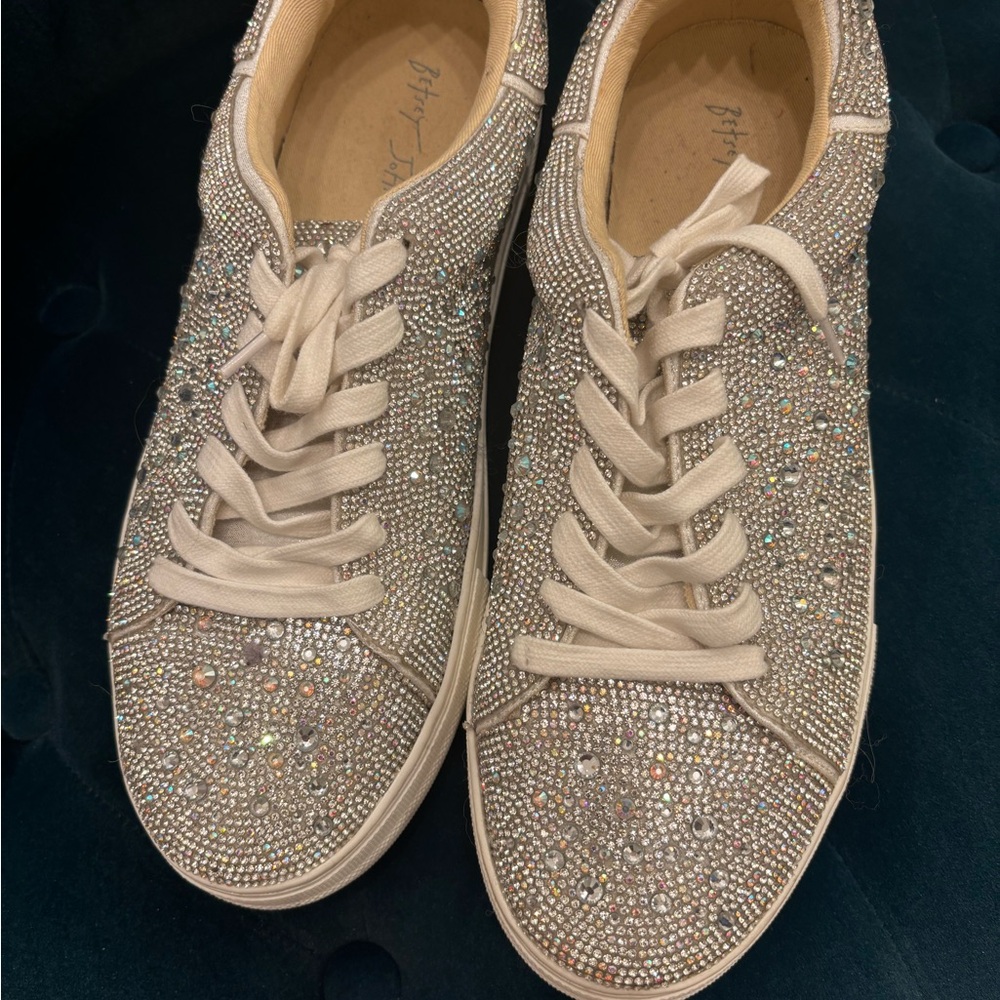 Betsey Johnson Sparkling Rhinestone Sneakers